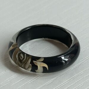 Floating Floral Inlay Ring Size 7.5/8